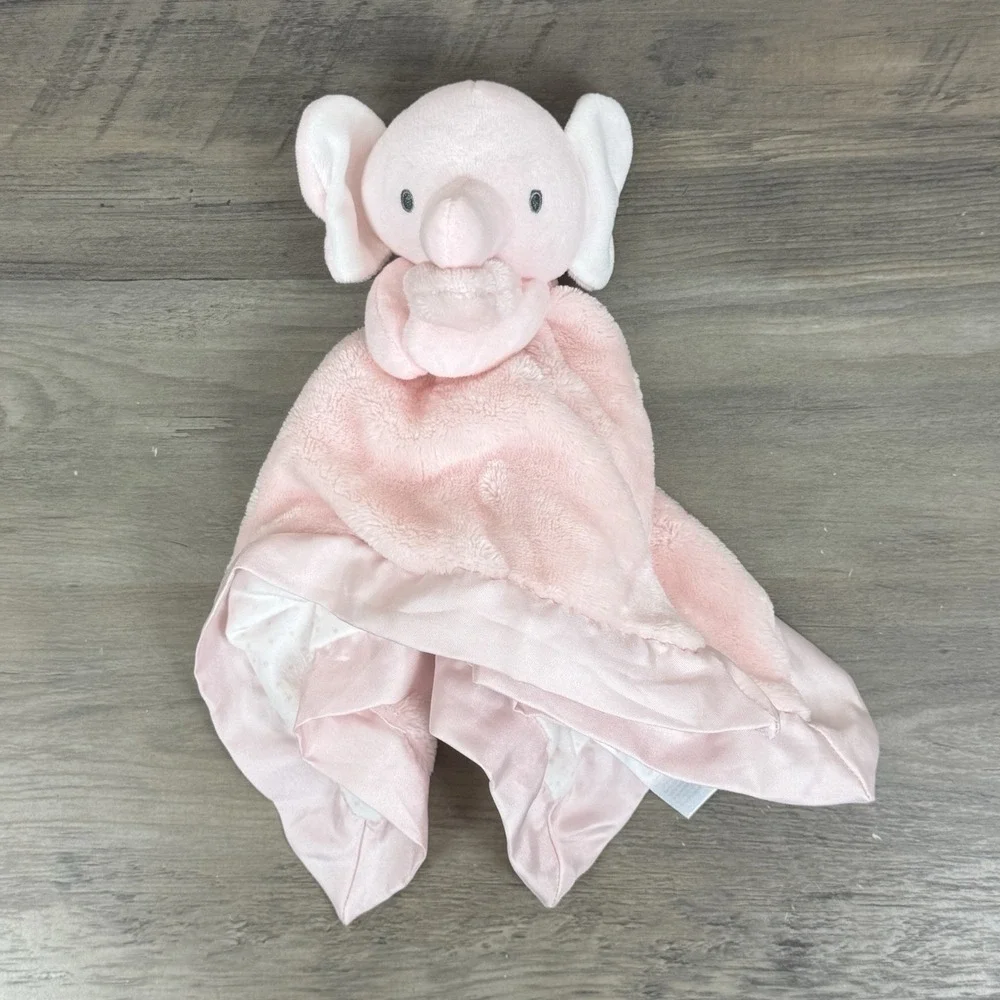 Carter's Just One You Elephant Lovey Baby Blanket Pink Polka Dot 68345